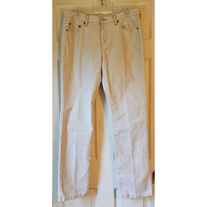 Levis 505 Corduroy Straight Leg Pants Cream Western Women's Size 12
